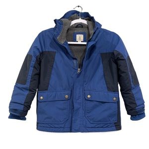 Lands End blue winter hooded jacket Size 7L
